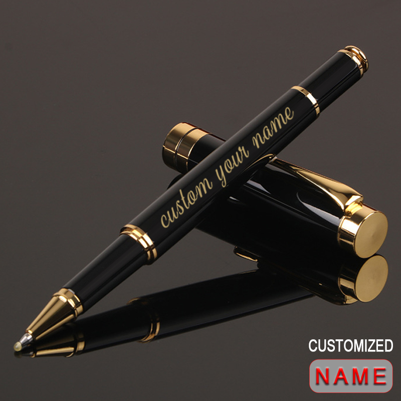 Office Supply Cart - Customize Gold Color Text Gel Pens