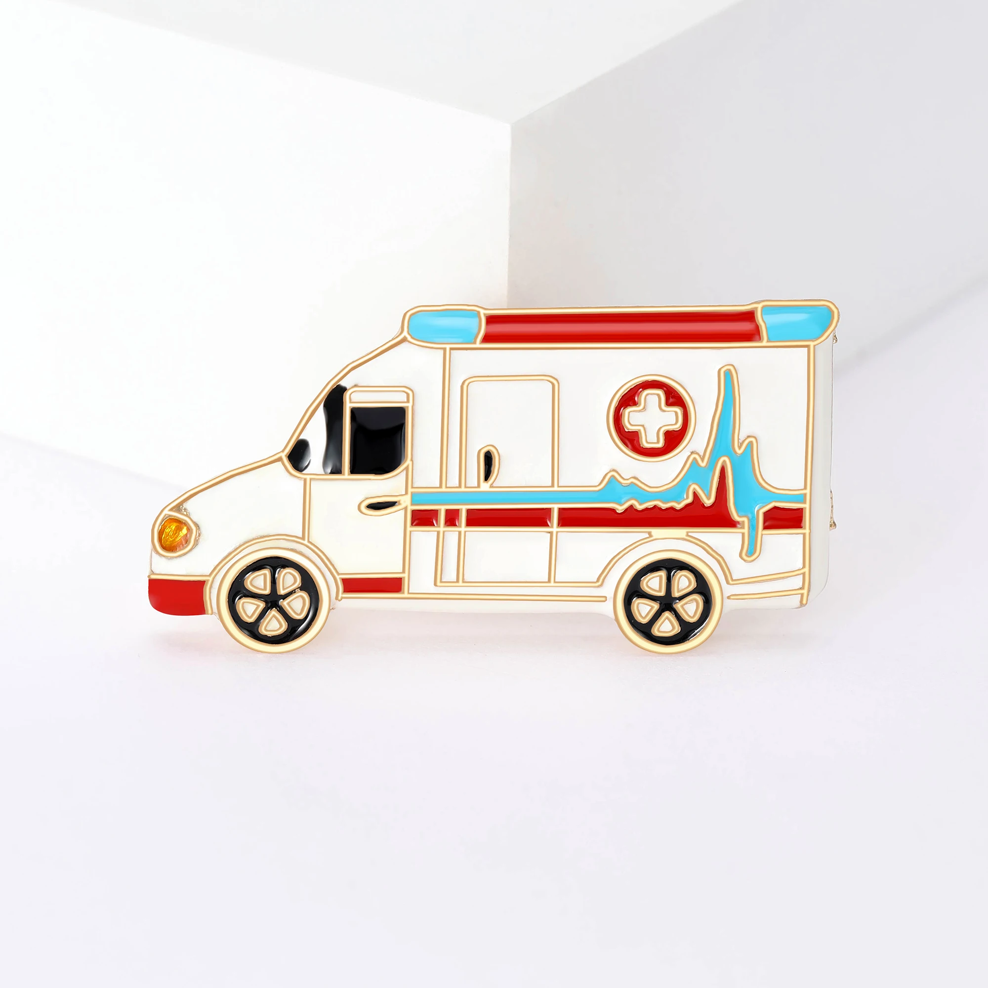 Enamel Ambulance Brooches for  - Office Supply Cart review and price